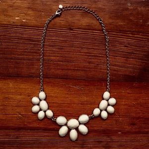Cream colored statement necklace
